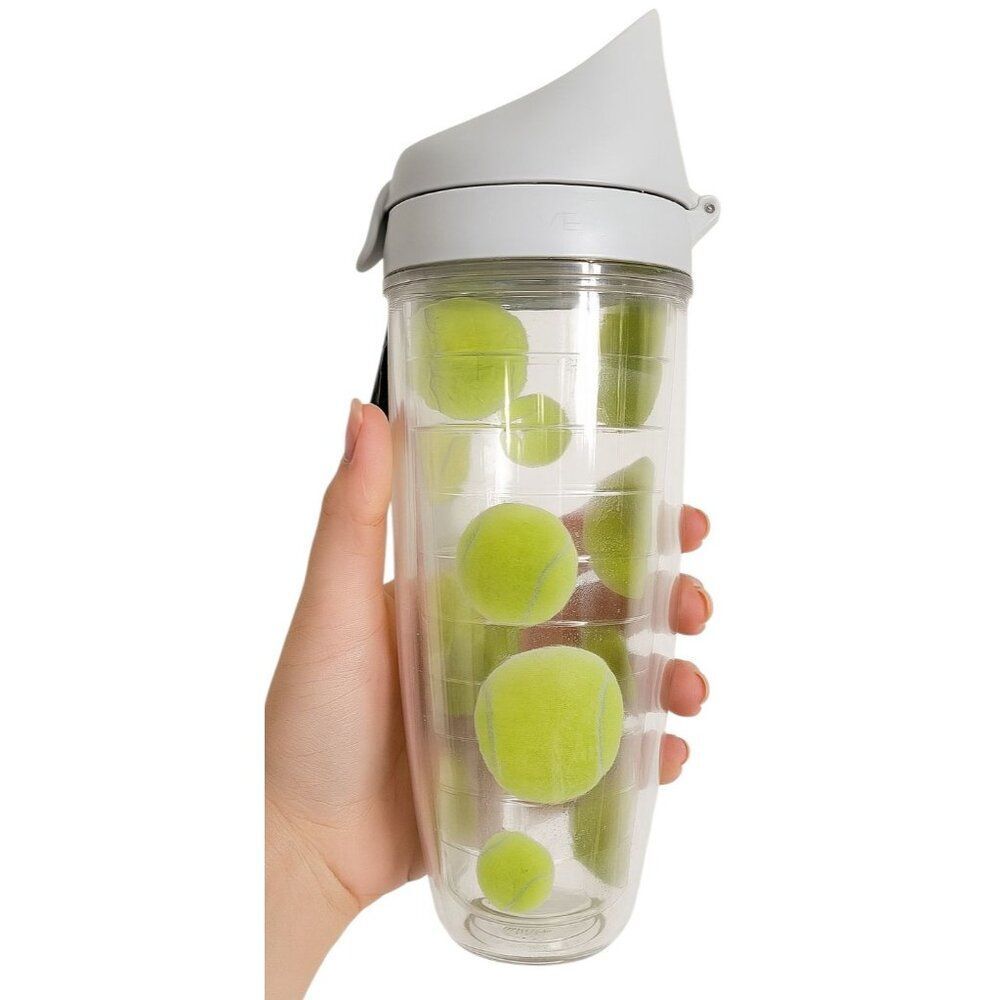 24 oz Tervis Tennis Ball Water Bottle Travel Hot Cold Flip Lid